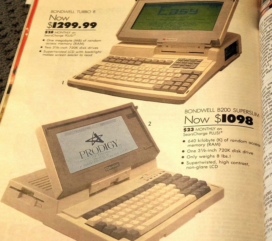 1989 Sears Wishbook Bondwell Laptops