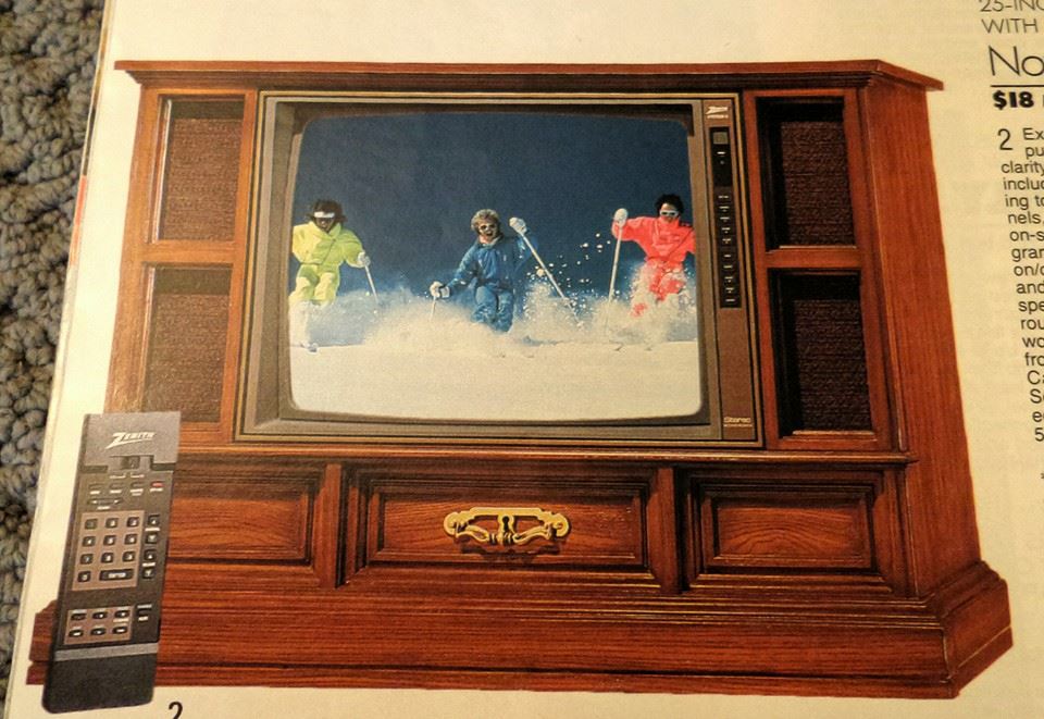 1989 Sears Wishbook Cabinet Television